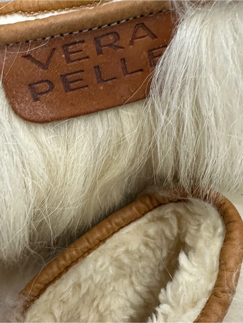 Vintage Vera Pelle Cream Goat Hair Boots